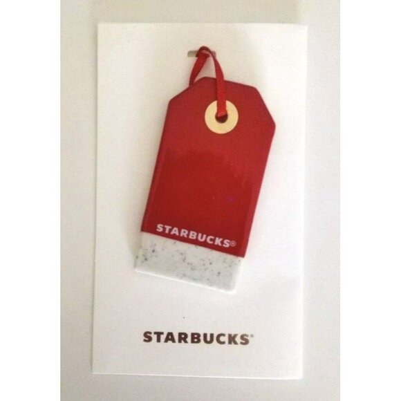 Starbucks 2017 Red Tag “Joyful” Holiday Christmas Tree Ornament Limited Edition - Picture 2 of 3